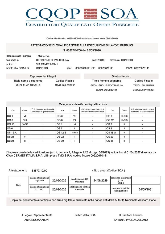 attestazione SOA