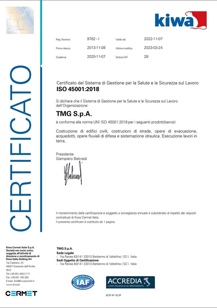 ISO 45001 – Salute e Sicurezza sul Lavoro