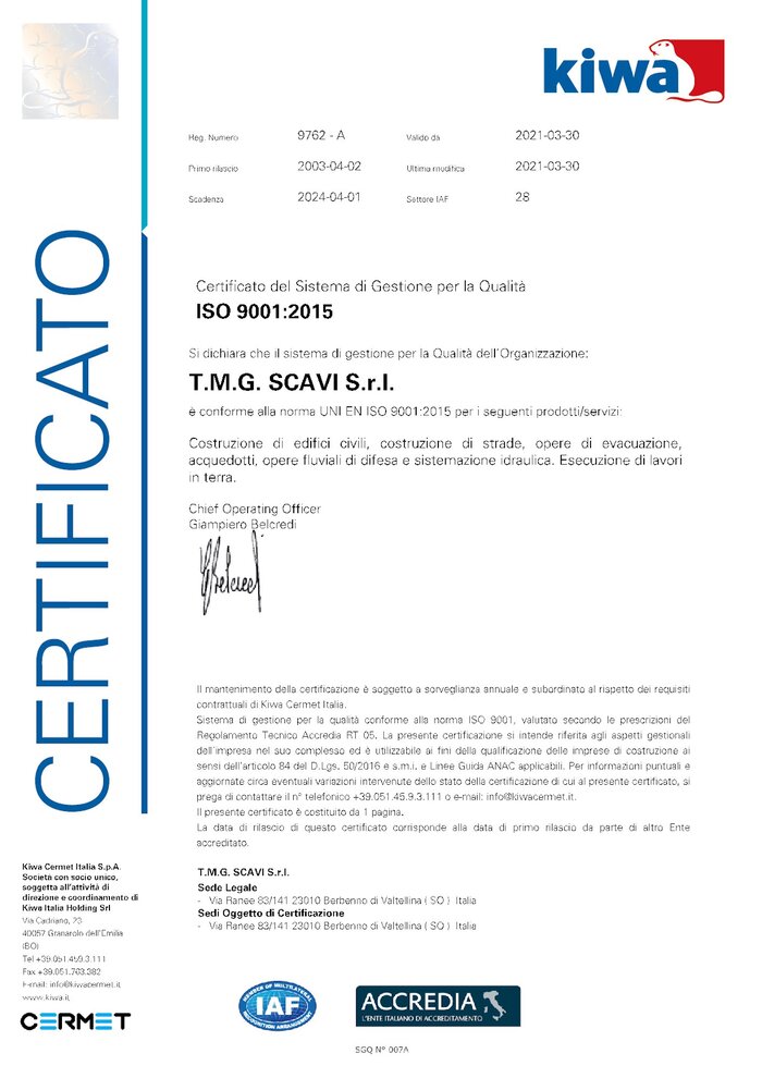ISO 9001 – Qualità