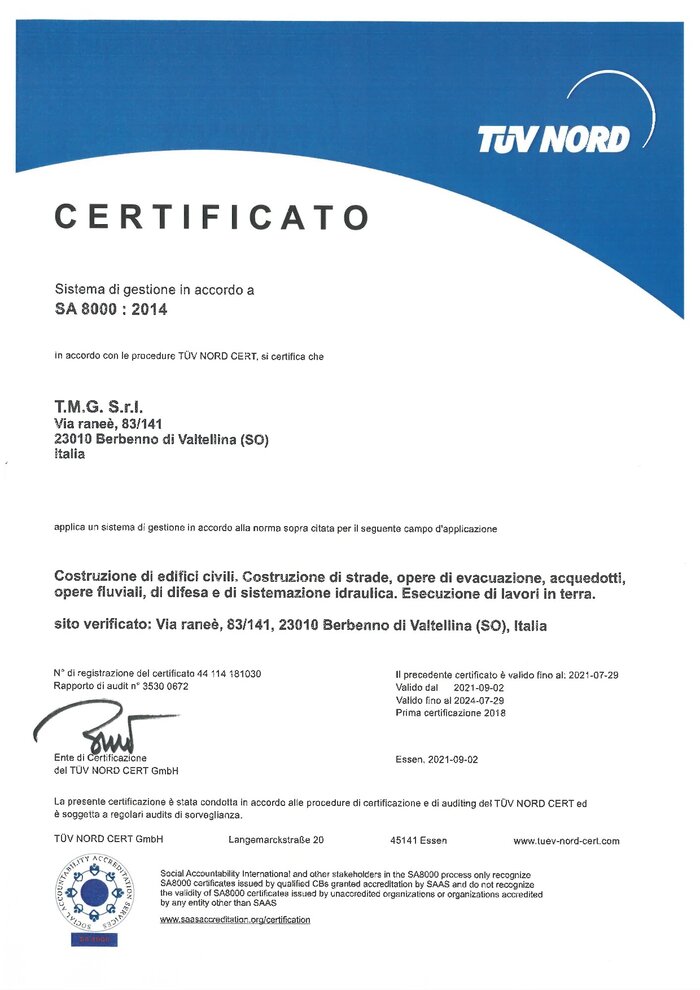 SA 8000 – Responsabilità Sociale